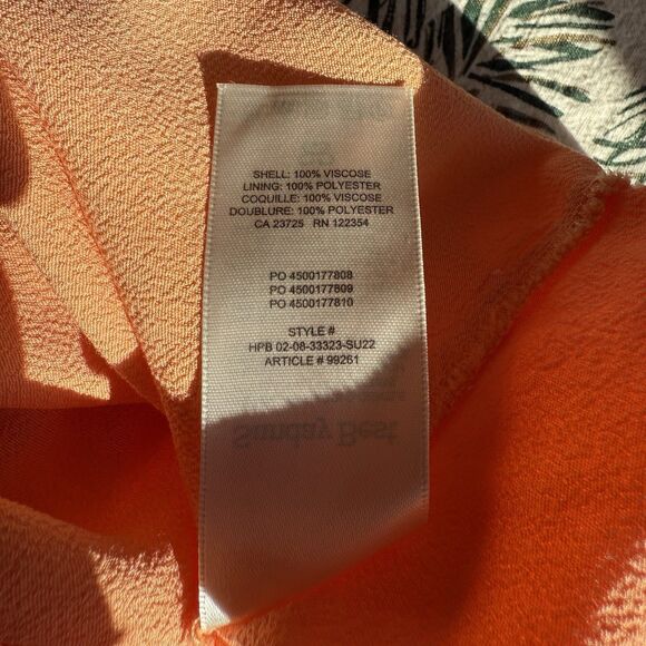 Aritzia Sunday Best Quaint Midi Dress M Sunny Apricot Linen Coquette Sheath - Picture 5 of 10